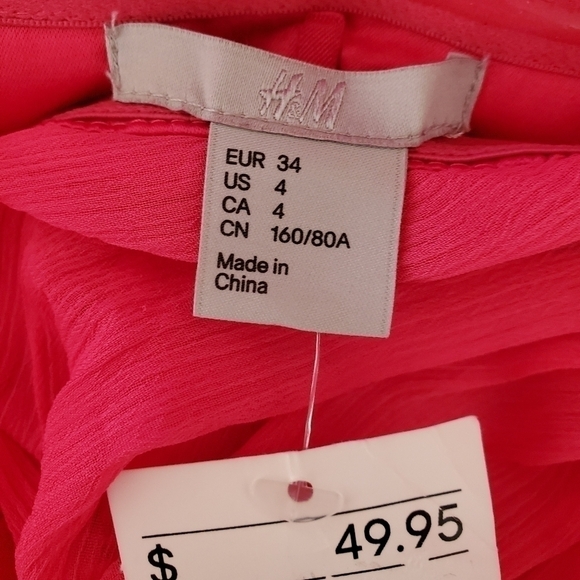 H&M chiffon strapless midi dress - Picture 5 of 13